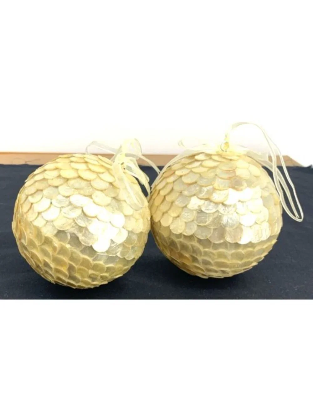 Capiz Shell Christmas Ornaments Scale Pattern Round 5